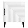 Szafka Nocna 2 pcs Biały wysoki połysk 43 x 34,5 x 50 cm