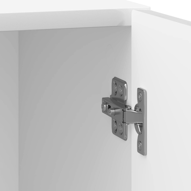 Szafka Nocna 2 pcs Biały wysoki połysk 43 x 34,5 x 50 cm