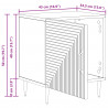 Szafka Nocna 2 pcs Biały wysoki połysk 43 x 34,5 x 50 cm
