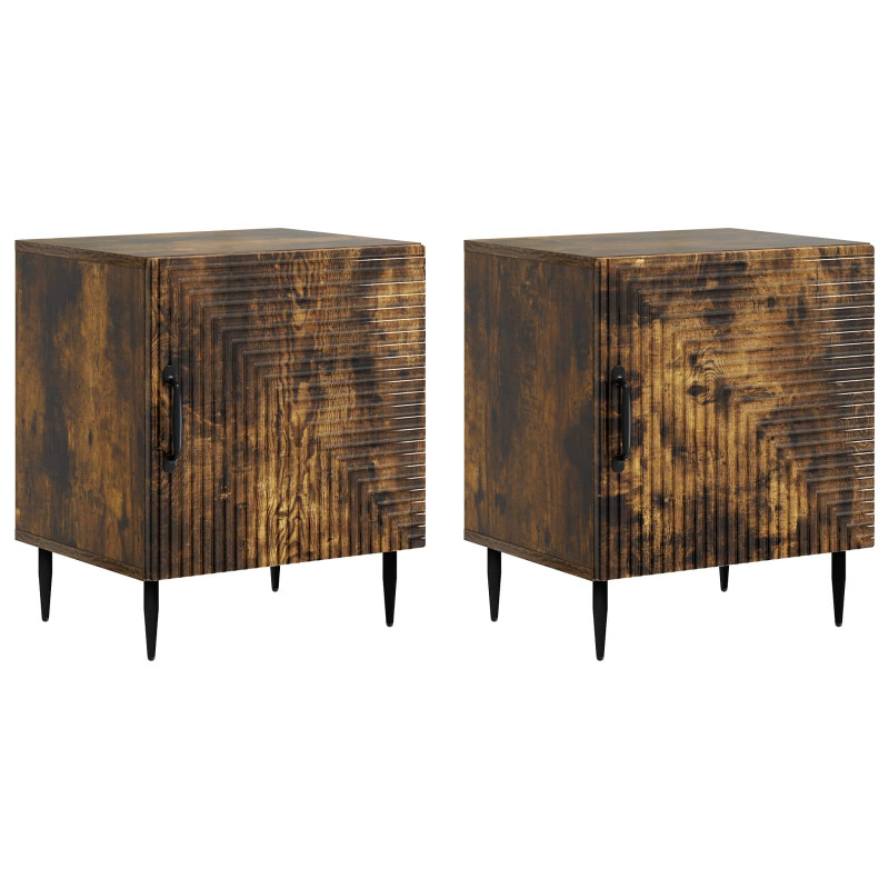 Szafka Nocna 2 pcs Dąb wędzony 43 x 34,5 x 50 cm