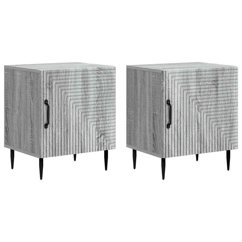 Szafka Nocna 2 pcs Szary Sonoma 43 x 34,5 x 50 cm