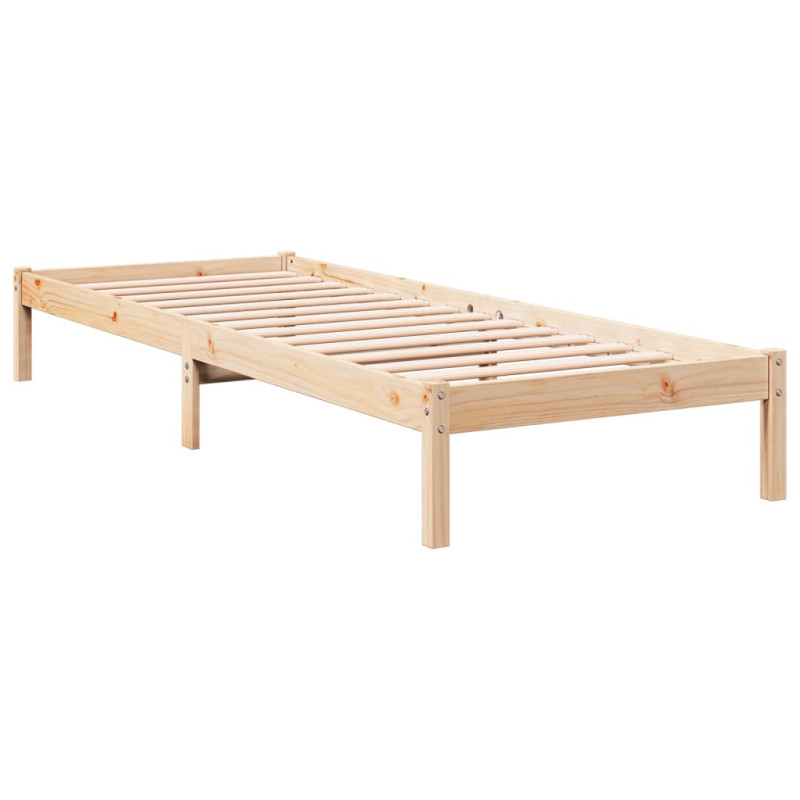 Dłuższe łóżko bez materaca, 100x220 cm, lite drewno sosnowe