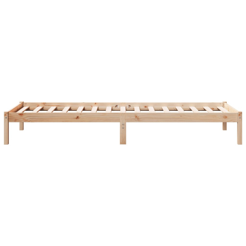 Dłuższe łóżko bez materaca, 100x220 cm, lite drewno sosnowe