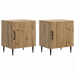 Szafka Nocna 2 pcs Dąb artisan 43 x 34,5 x 50 cm