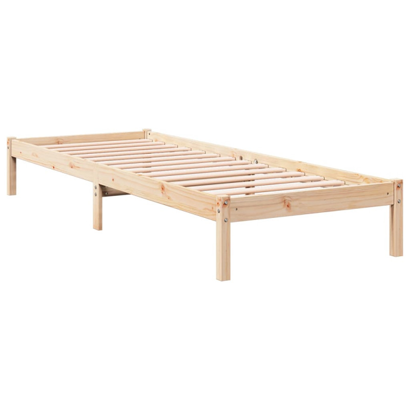 Dłuższe łóżko bez materaca, 100x220 cm, lite drewno sosnowe