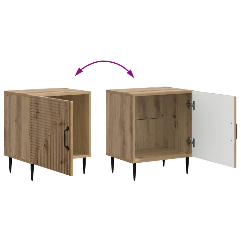 Szafka Nocna 2 pcs Dąb artisan 43 x 34,5 x 50 cm