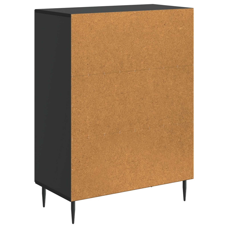 Bufet Czarny 66 x 34,5 x 89,5 cm Drewno inżynieryjne