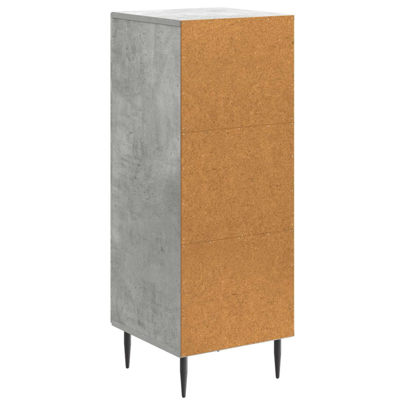 Bufet Betonowy szary 33 x 34,5 x 89,5 cm Drewno inżynieryjne