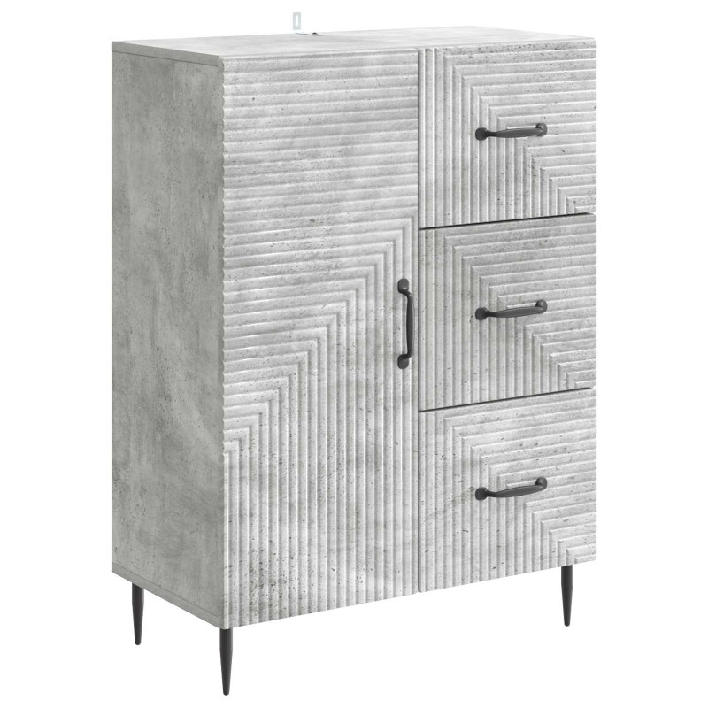 Bufet Betonowy szary 66 x 34,5 x 89,5 cm Drewno inżynieryjne