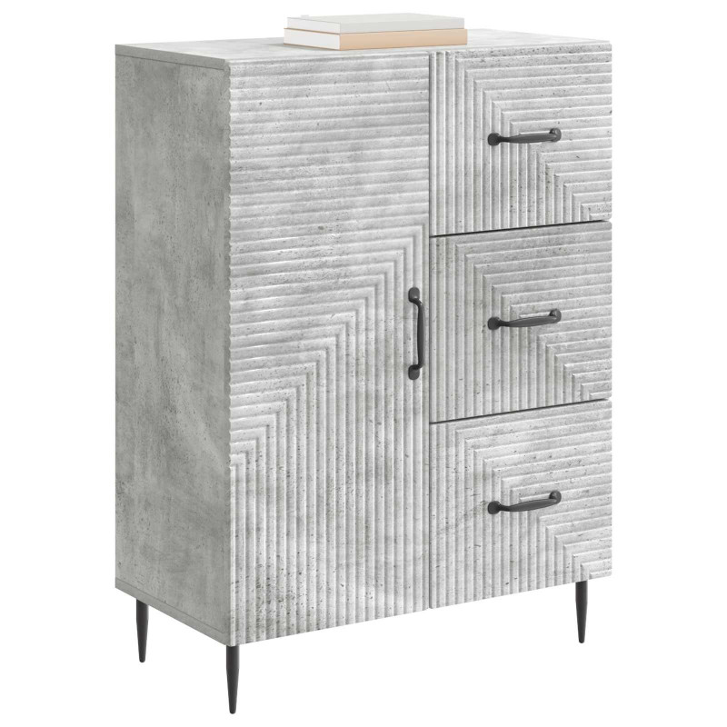 Bufet Betonowy szary 66 x 34,5 x 89,5 cm Drewno inżynieryjne