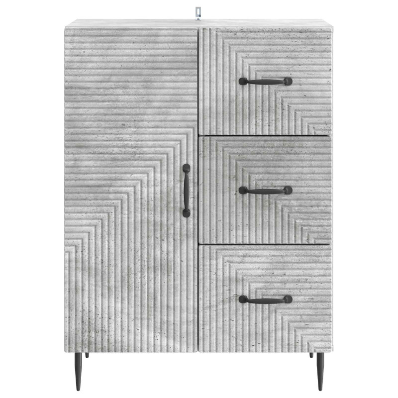 Bufet Betonowy szary 66 x 34,5 x 89,5 cm Drewno inżynieryjne