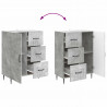 Bufet Betonowy szary 66 x 34,5 x 89,5 cm Drewno inżynieryjne