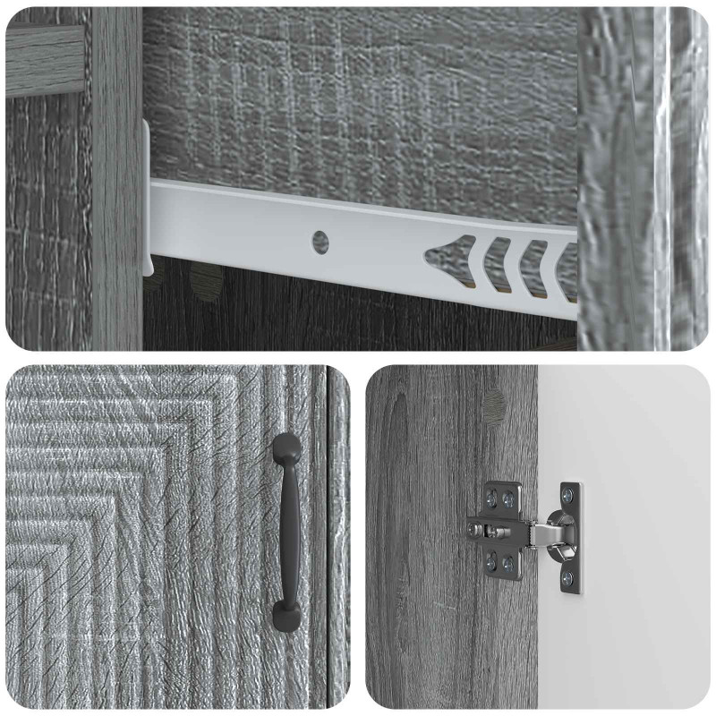 Bufet Szary Sonoma 66 x 34,5 x 89,5 cm Drewno inżynieryjne