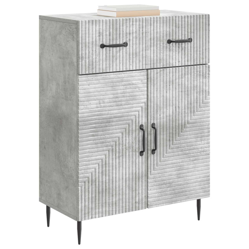 Bufet Betonowy szary 66 x 34,5 x 89,5 cm Drewno inżynieryjne