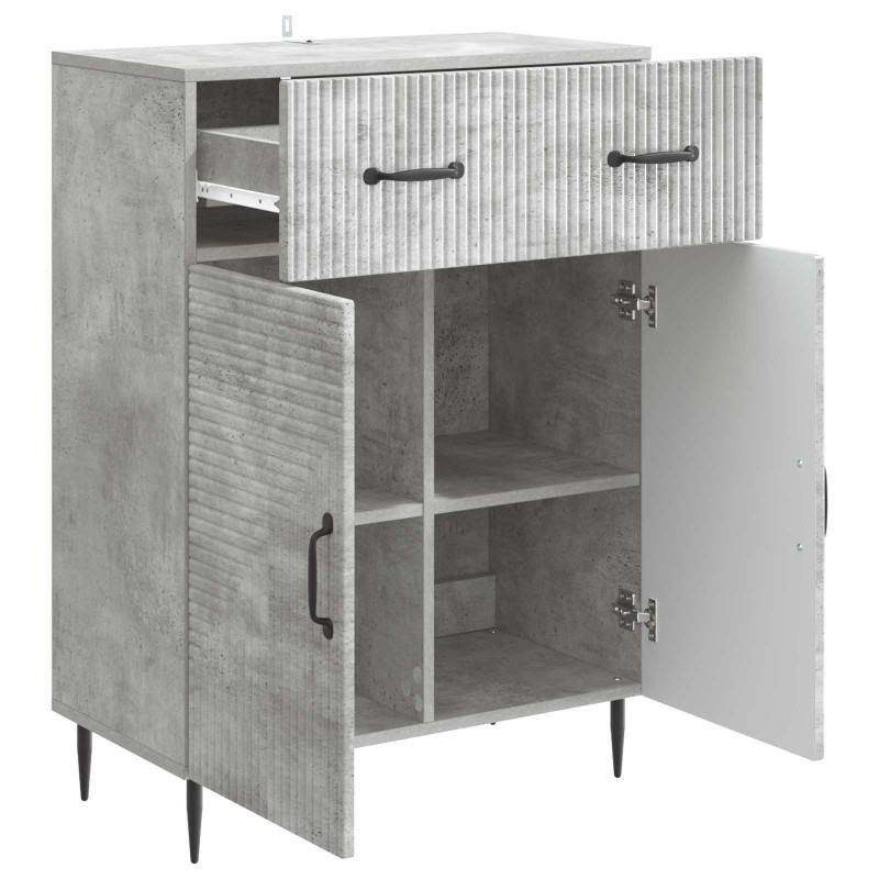 Bufet Betonowy szary 66 x 34,5 x 89,5 cm Drewno inżynieryjne