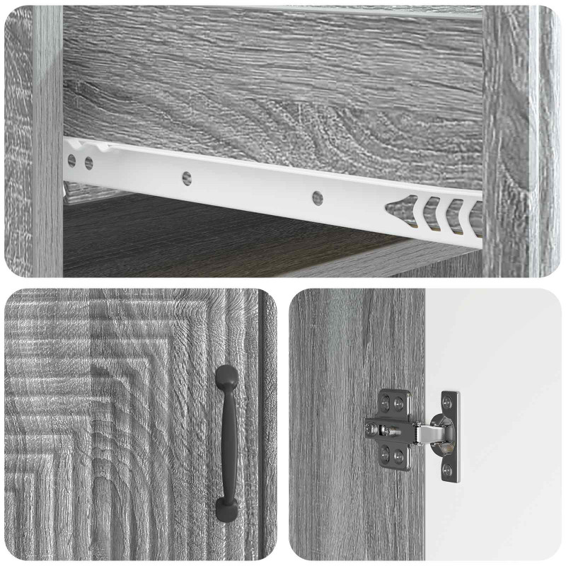 Bufet Szary Sonoma 66 x 34,5 x 89,5 cm Drewno inżynieryjne