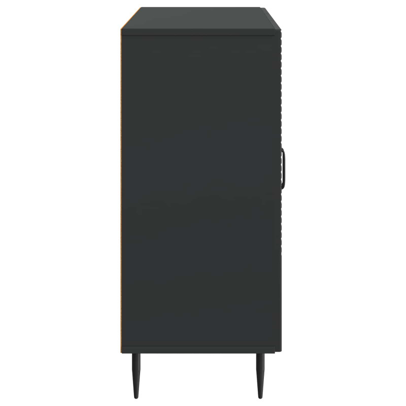 Bufet Czarny 89 x 34,5 x 80 cm Drewno inżynieryjne