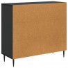 Bufet Czarny 89 x 34,5 x 80 cm Drewno inżynieryjne