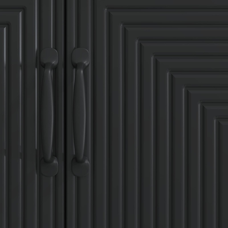Bufet Czarny 89 x 34,5 x 80 cm Drewno inżynieryjne