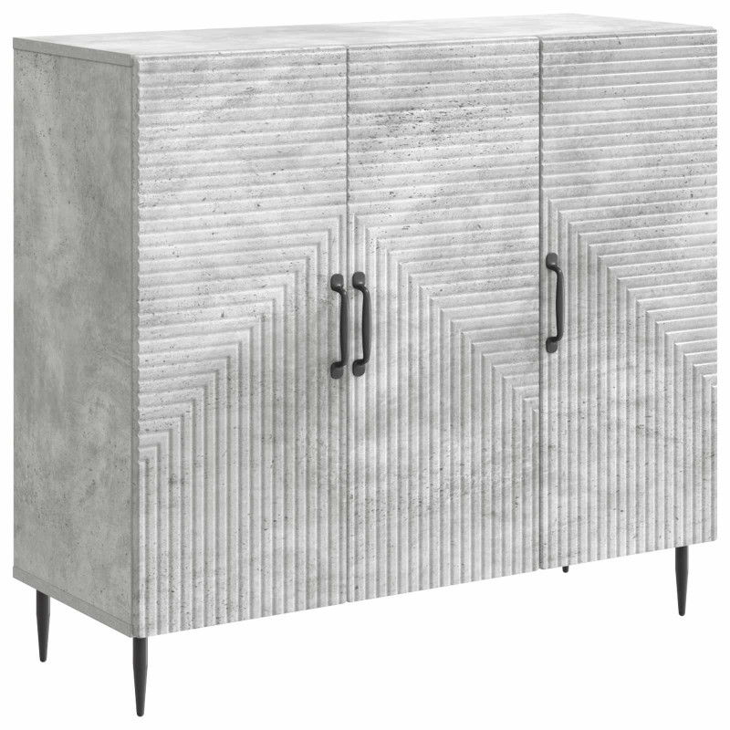 Bufet Betonowy szary 89 x 34,5 x 80 cm Drewno inżynieryjne