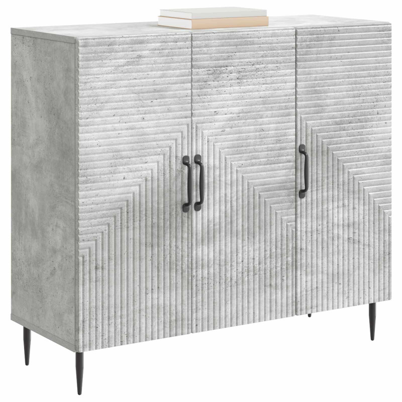 Bufet Betonowy szary 89 x 34,5 x 80 cm Drewno inżynieryjne