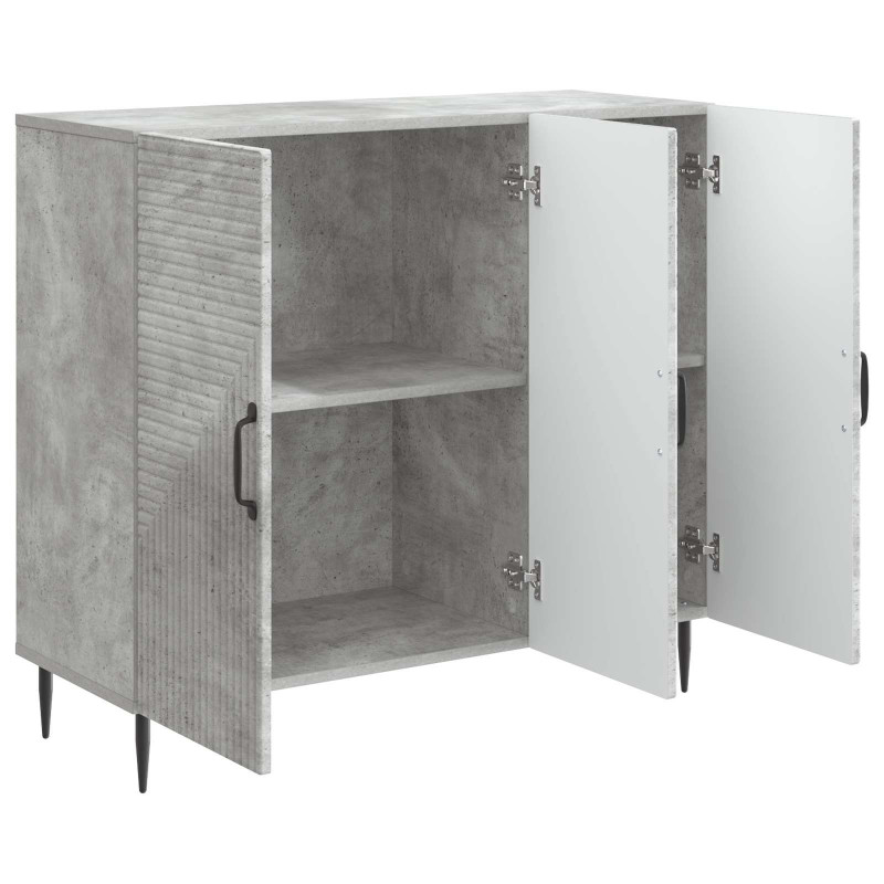Bufet Betonowy szary 89 x 34,5 x 80 cm Drewno inżynieryjne