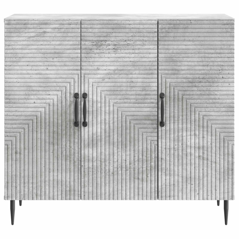 Bufet Betonowy szary 89 x 34,5 x 80 cm Drewno inżynieryjne