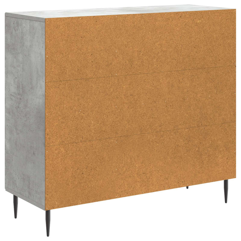 Bufet Betonowy szary 89 x 34,5 x 80 cm Drewno inżynieryjne