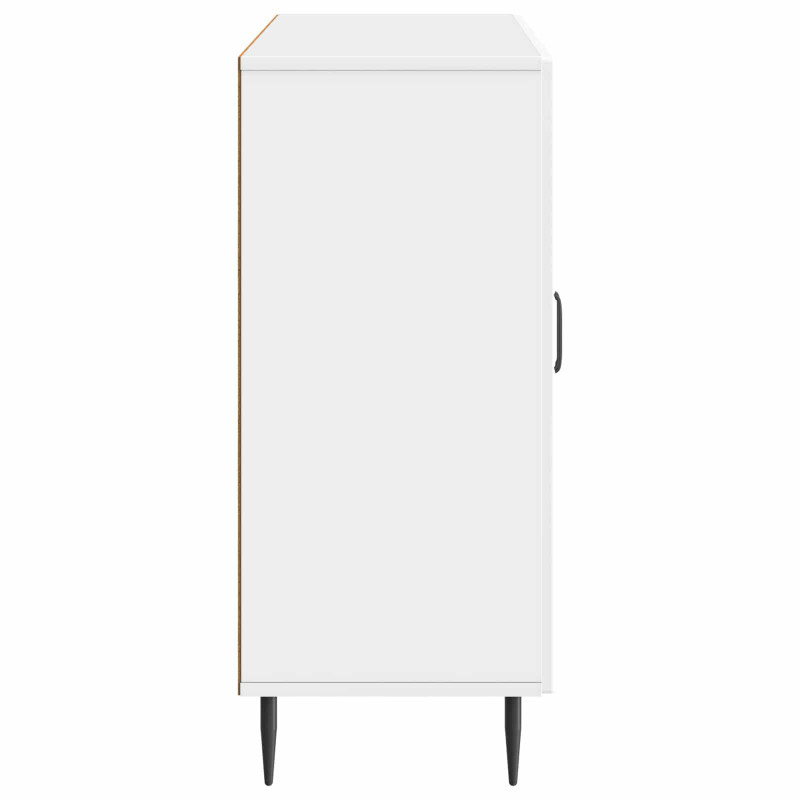 Bufet Biały wysoki połysk 89 x 34,5 x 80 cm Drewno inżynieryjne
