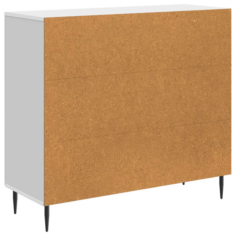 Bufet Biały wysoki połysk 89 x 34,5 x 80 cm Drewno inżynieryjne