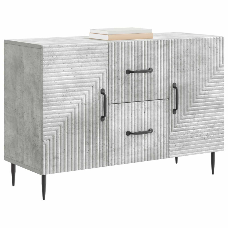 Bufet Betonowy szary 89 x 34,5 x 60 cm Drewno inżynieryjne