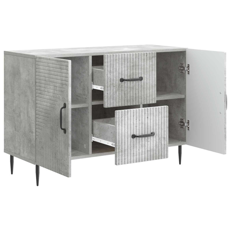Bufet Betonowy szary 89 x 34,5 x 60 cm Drewno inżynieryjne