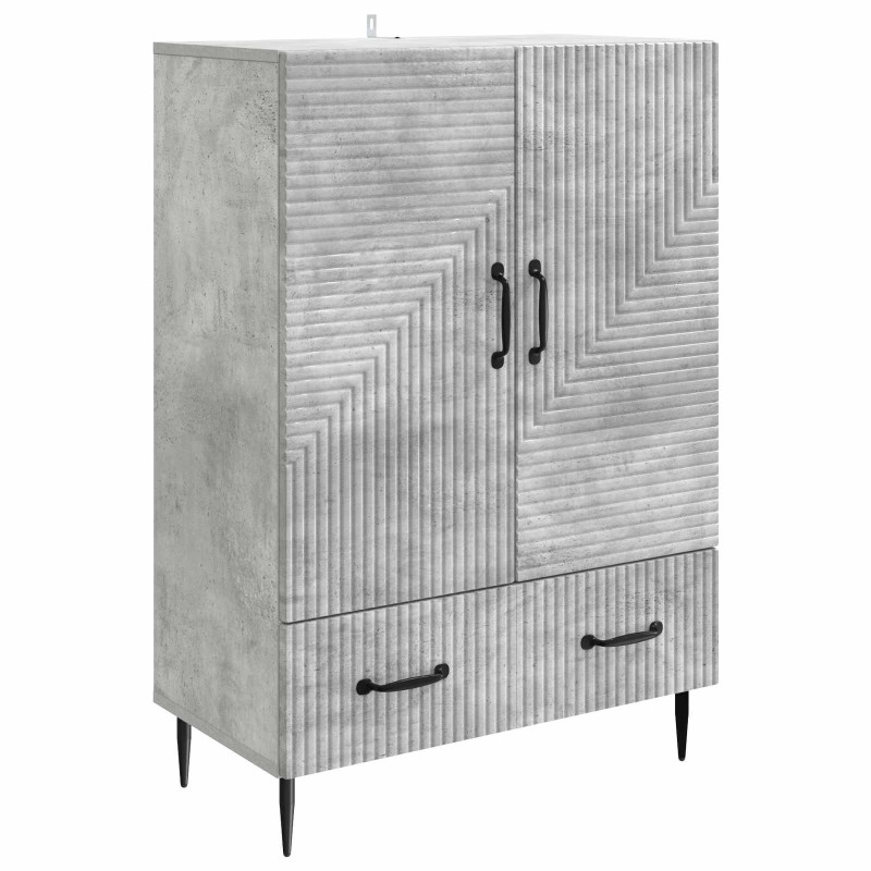 Bufet Betonowy szary 66 x 34,5 x 95 cm Drewno inżynieryjne