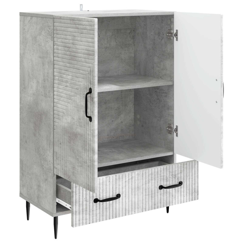 Bufet Betonowy szary 66 x 34,5 x 95 cm Drewno inżynieryjne