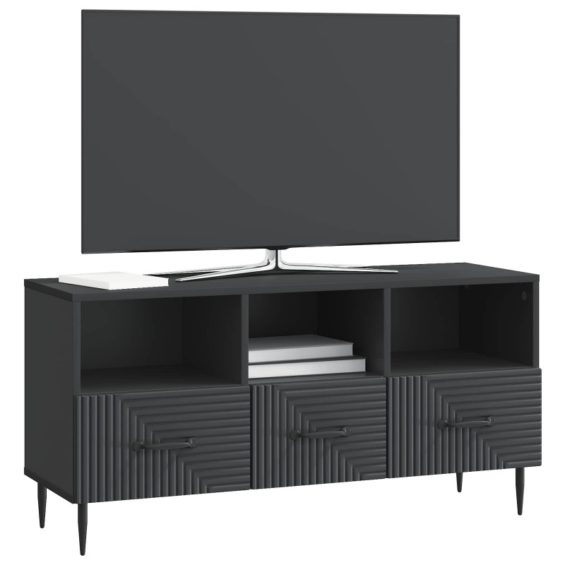 Szafka pod telewizor z szufladą Czarny 102 x 34,5 x 50 cm