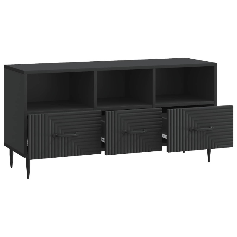 Szafka pod telewizor z szufladą Czarny 102 x 34,5 x 50 cm