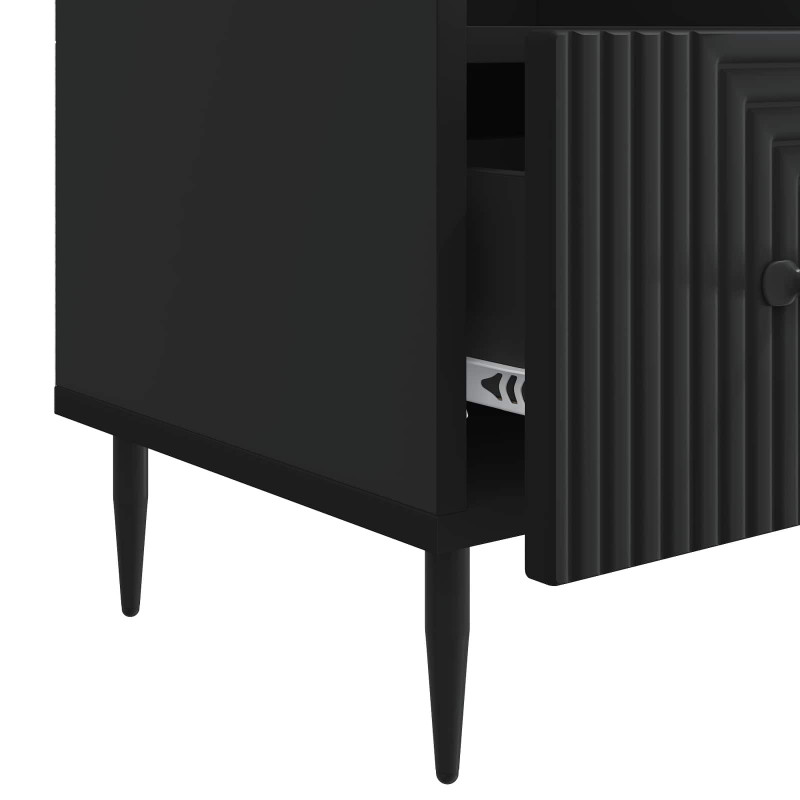 Szafka pod telewizor z szufladą Czarny 102 x 34,5 x 50 cm