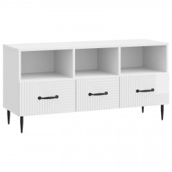Szafka pod telewizor Biały wysoki połysk 102 x 34,5 x 50 cm