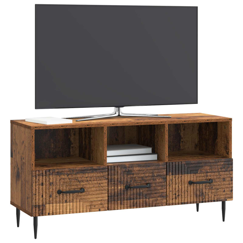 Szafka pod telewizor z szufladą Stare drewno 102 x 34,5 x 50 cm