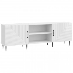 Szafka pod telewizor Biały wysoki połysk 150 x 31 x 50 cm