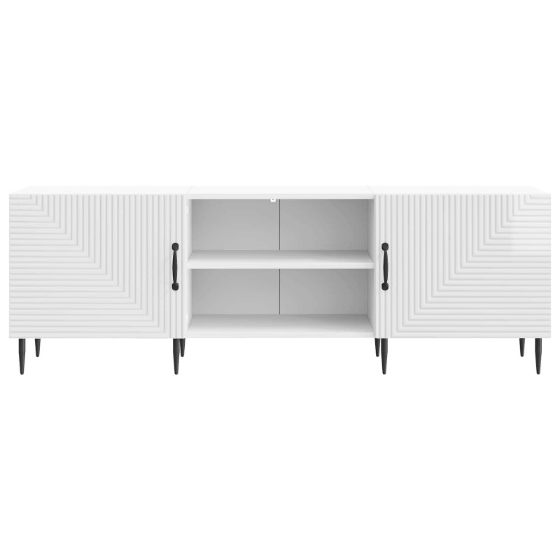 Szafka pod telewizor Biały wysoki połysk 150 x 31 x 50 cm