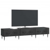 Szafka pod telewizor z szufladą Czarny 147 x 34,5 x 30 cm