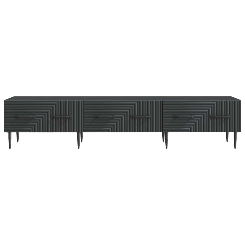 Szafka pod telewizor z szufladą Czarny 147 x 34,5 x 30 cm