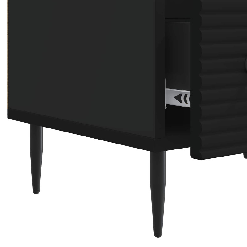 Szafka pod telewizor z szufladą Czarny 147 x 34,5 x 30 cm