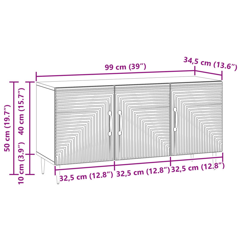 Szafka pod telewizor dąb Sonoma 99 x 34,5 x 50 cm