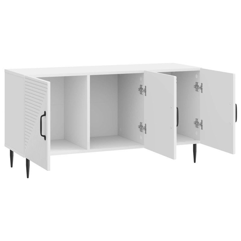 Szafka pod telewizor Biały wysoki połysk 99 x 34,5 x 50 cm