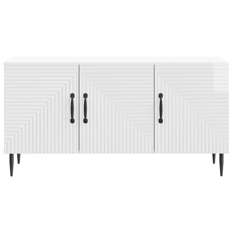 Szafka pod telewizor Biały wysoki połysk 99 x 34,5 x 50 cm