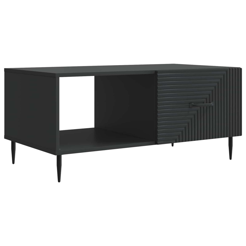 Stolik kawowy Czarny 90 x 50 x 40 cm Drewno inżynieryjne