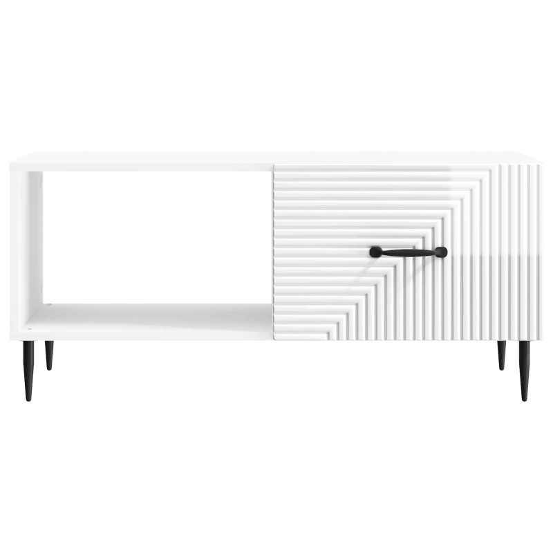 Stolik kawowy Biały wysoki połysk 90 x 50 x 40 cm