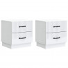 Szafka Nocna z szufladą 2 pcs Biały 43 x 34,5 x 44,5 cm